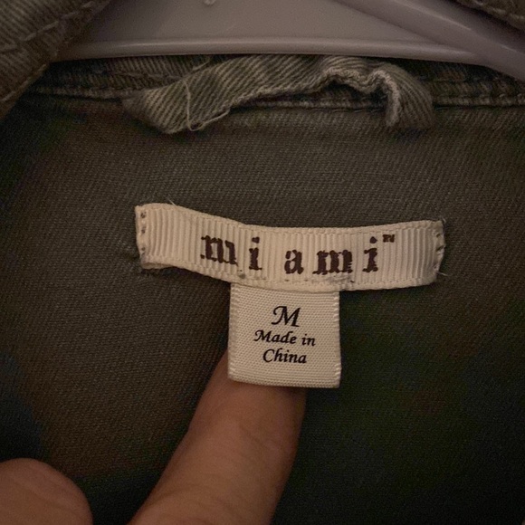 Medium green jacket . Super cute never worn - Picture 2 of 2